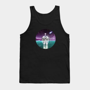 Astronaut in Teal Water Tank Top